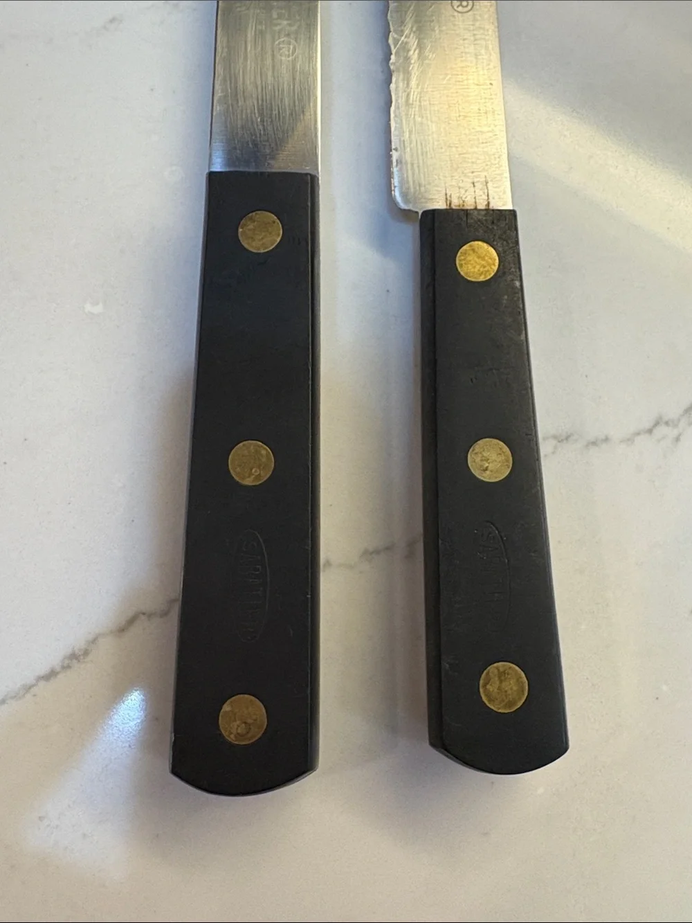 Sabatier Elephant round tip slicer and serrated bread knife